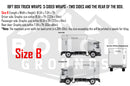 Custom business wrap graphics for 18' Box Truck (3-Sided Wraps)
