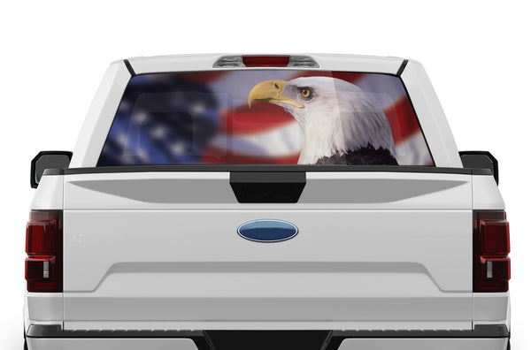 American eagle perforated rear window decal for Ford F150 2015-2020