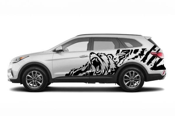 Bear splash graphics decals for Hyundai Santa Fe 2019-2023