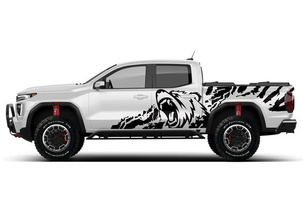 Bear splash side graphics decals for GMC Canyon