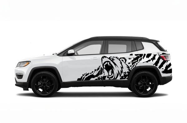 Bear splash side graphics decals for Jeep Compass