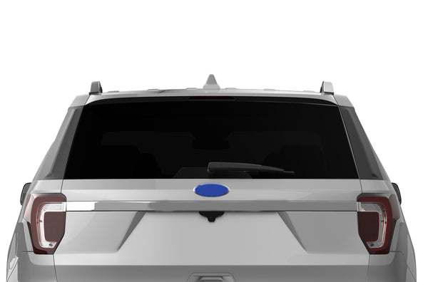 Black perforated rear window decal for Ford Explorer 2011-2019