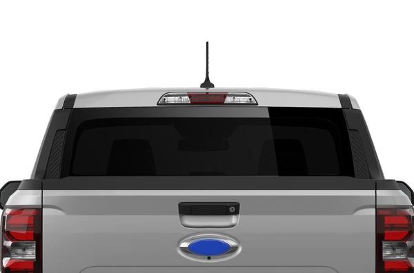 Black perforated rear window decals graphics for Ford Maverick