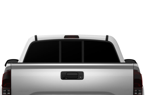 Black perforated rear window decals for Toyota Tacoma 2005-2015