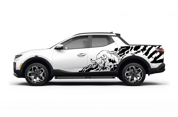 Bull splash graphics decals for Hyundai Santa Cruz