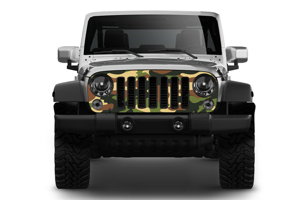 Camouflage print grille graphics decals for Jeep Wrangler JK