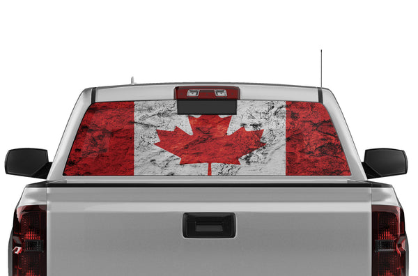 Canada flag perforated decal for Chevrolet Silverado 2014-2018 