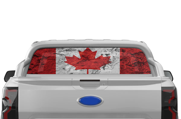 Canada flag perforated rear window decal graphics for Ford Ranger.