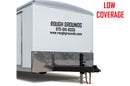 Custom business signs lettering decals for a 7' x 14' enclosed trailer