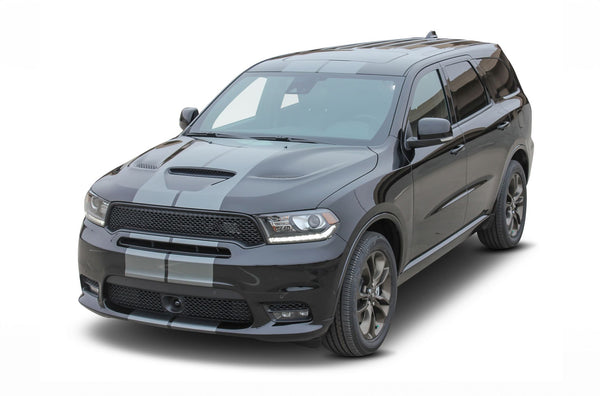 Double rally stripes graphics decals for Dodge Durango