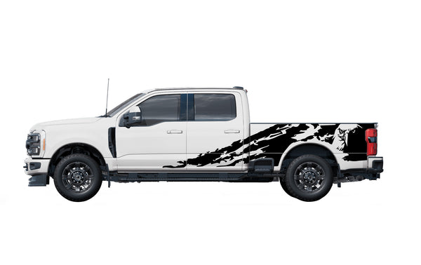 Eagle shredded side graphics decals for Ford F-250