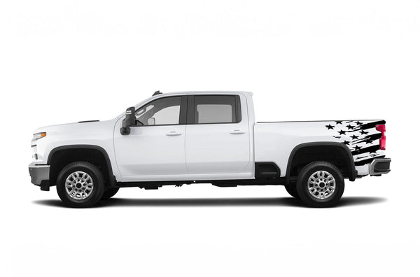 Flag side bed graphics decals for Chevrolet Silverado 2500HD