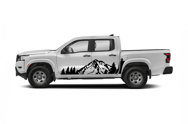 Forest mountain side graphics decals for Nissan Frontier