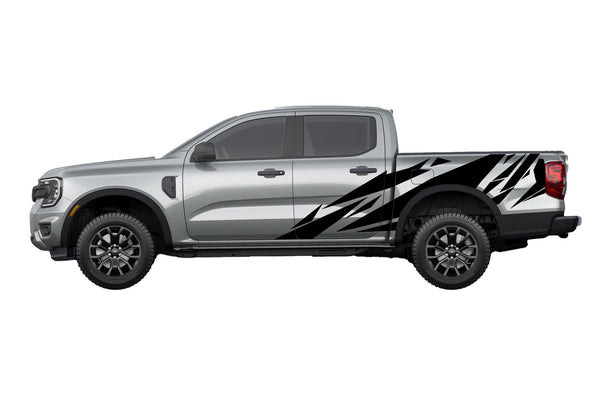 Geometric pattern side decals graphics compatible with Ford Ranger