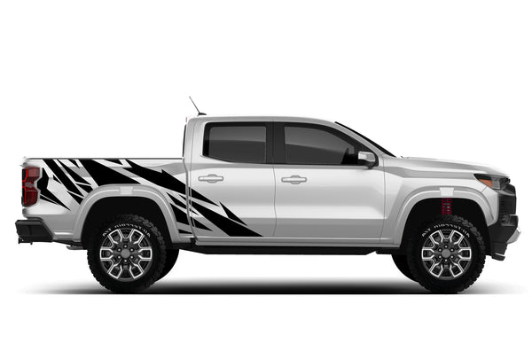 Geometric patterned side graphics decals for Chevrolet Colorado