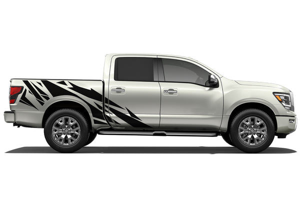 Geometric pattern side graphics decals for Nissan Titan