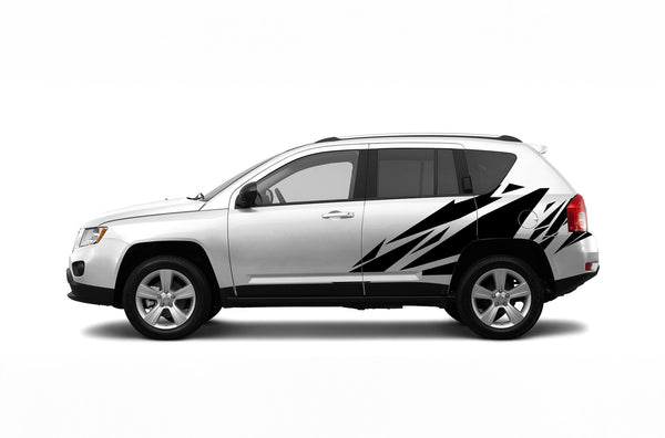 Geometric pattern decals compatible with Jeep Compass 2011-2017