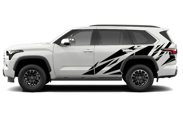 Geometric pattern side graphics vinyl decals for Toyota Sequoia