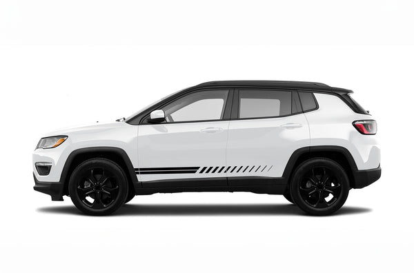 Lower double side stripes graphics decals for Jeep Compass