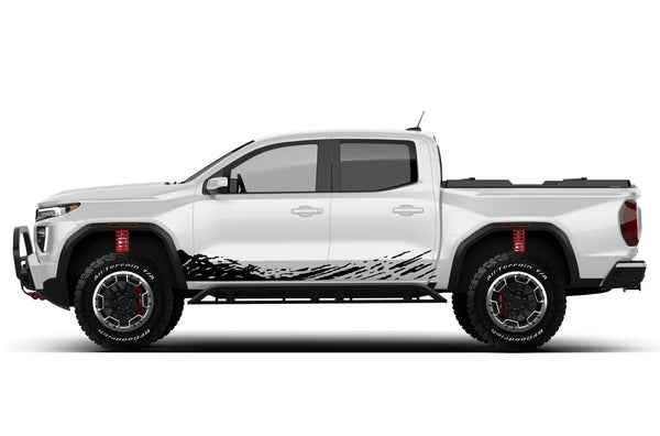 Lower mud splash side graphics decals for GMC Canyon