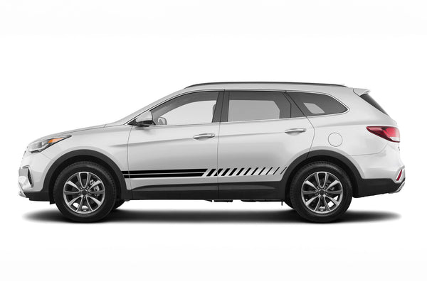 Lower panel stripes graphics decals for Hyundai Santa Fe 2019-2023