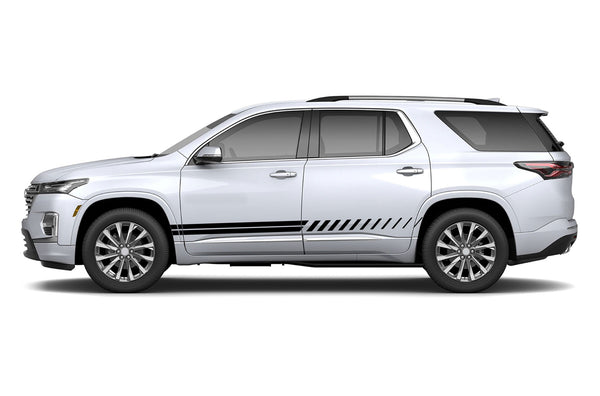 Lower panel stripes graphics decals for Chevrolet Traverse 2018-2023