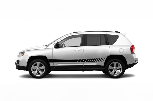 Lower side stripes decals compatible with Jeep Compass 2011-2017
