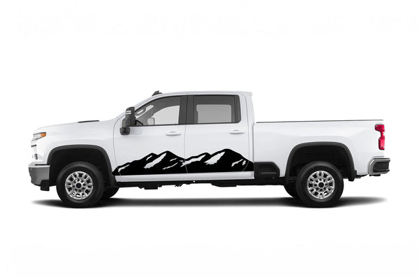 Mountain side graphics decals for Chevrolet Silverado 2500HD
