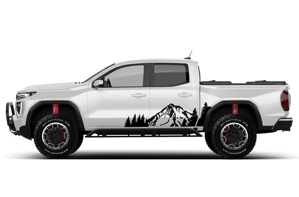Mountain forest side graphics decals for GMC Canyon