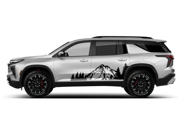 Mountain forest side graphics decals for Chevrolet Traverse