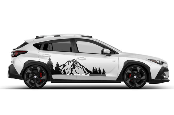 Mountain forest side graphics decals for Subaru Crosstrek