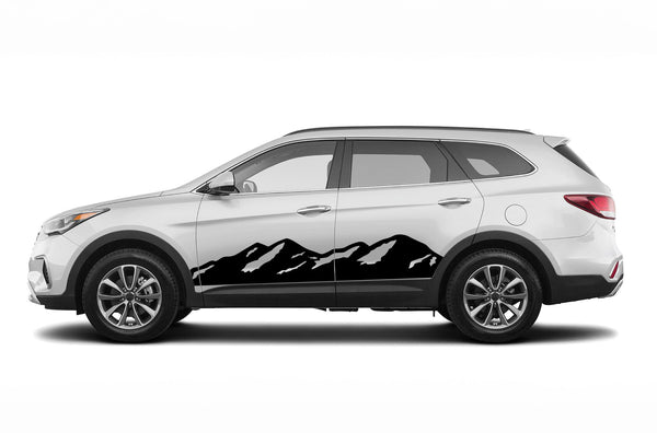 Mountain graphics decals for Hyundai Santa Fe 2019-2023