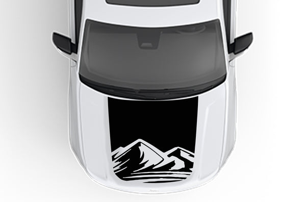 Mountain hood decals compatible with Jeep Grand Cherokee
