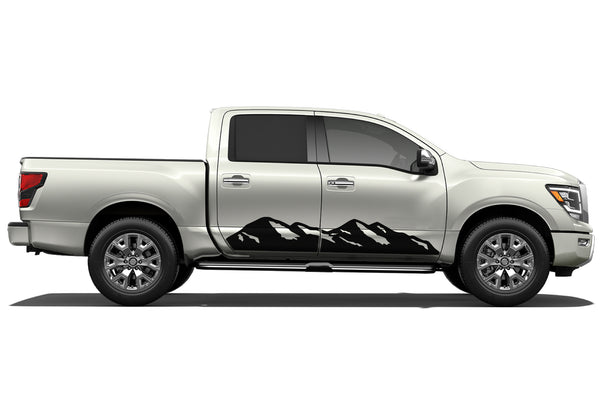 Mountain side graphics decals for Nissan Titan