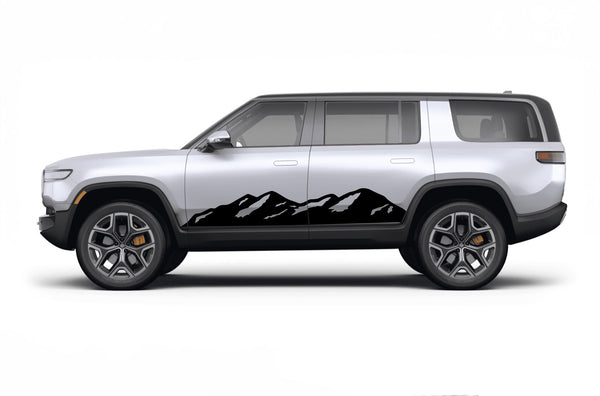 Mountain side graphics decals for Rivian R1S