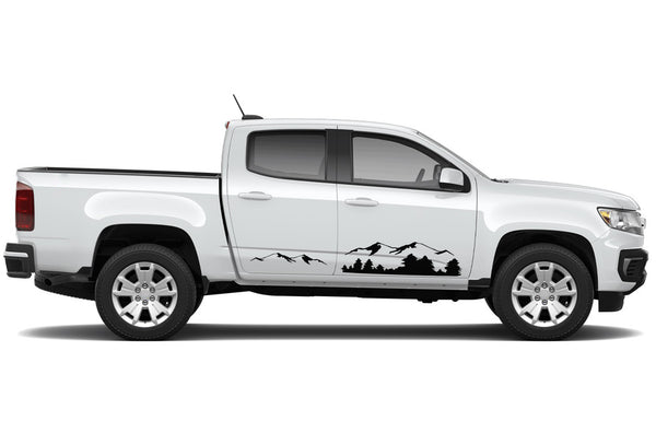 Mountain side door graphics decals for Chevrolet Colorado 2015-2022