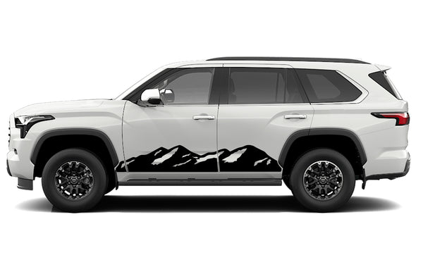 Mountain side graphics vinyl decals for Toyota Sequoia