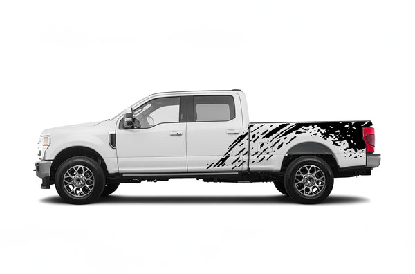 Mud splash side bed graphics decals for Ford F250 2017-2022