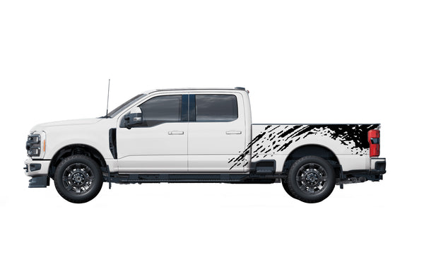 Mud splash side bed graphics decals for Ford F-250