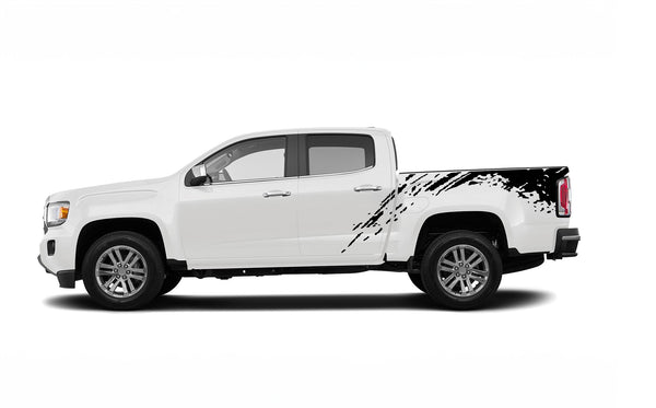 Mud splash side bed graphics decals for GMC Canyon 2015-2022