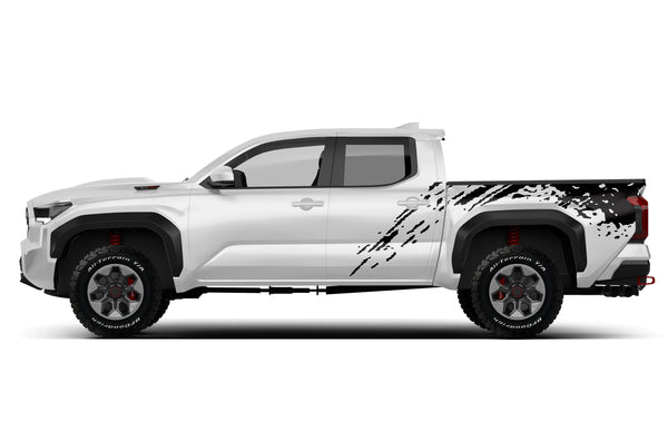 Mud splash side bed graphics decals for Toyota Tacoma