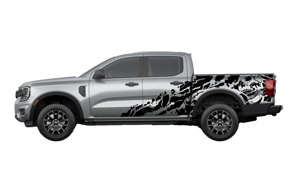 Nightmare shredded side graphics decals for Ford Ranger