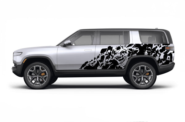 Nightmare shredded side graphics decals for Rivian R1S