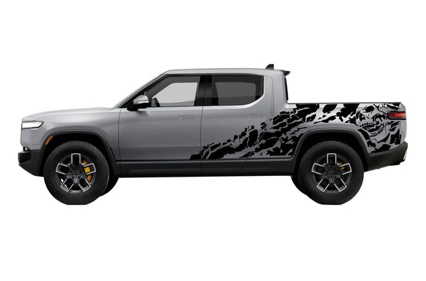 Nightmare shredded side graphics decals for Rivian R1T