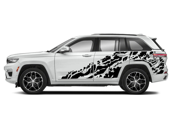 Nightmare shredded graphics decals compatible with Jeep Grand Cherokee