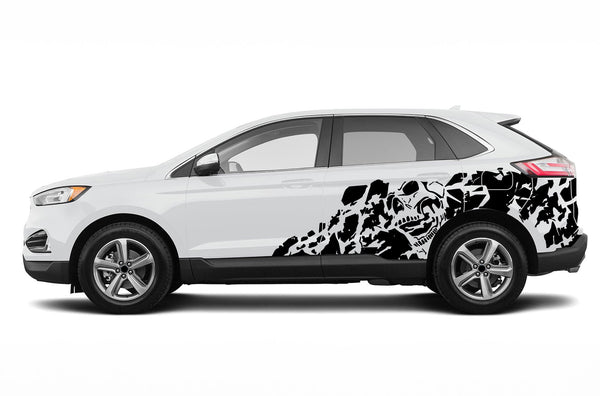 Nightmare shredded side decals graphics compatible with Ford Edge