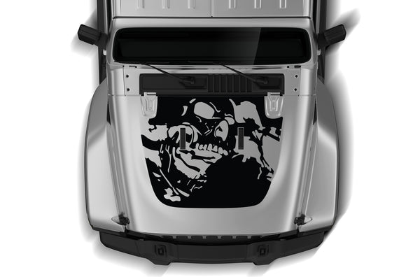 Nightmare style graphics hood decals for Jeep Gladiator JT