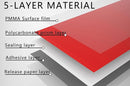 Red reflective PVC safety tape for trailers