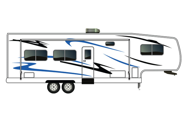 Replacement graphics decals for RVs Fifth-Wheels (kit RG15008)