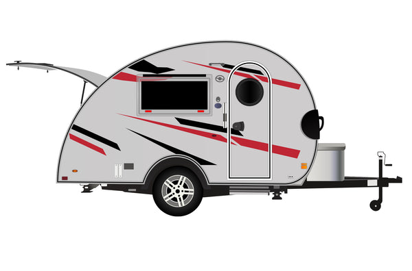 Replacement graphics decals for RVs Teardrop Trailers (kit RG15000)